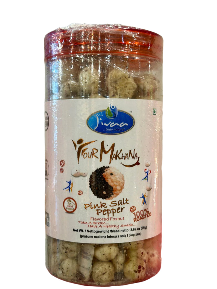 Jivaa Roasted Your Makhana Pink Salt Pepper