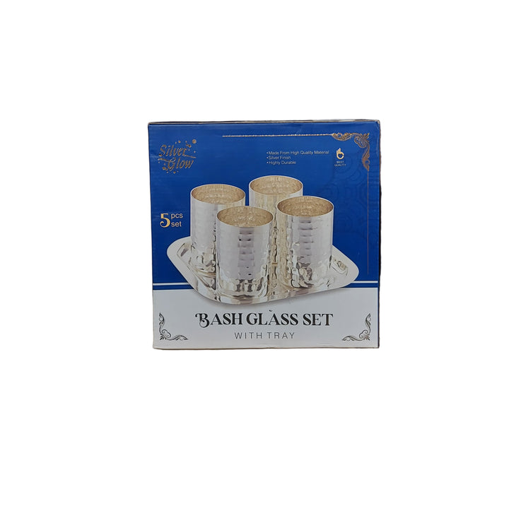 Silver Glow 5pcs Set Of Glasses