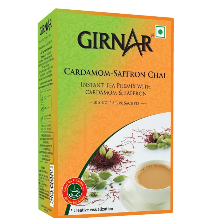 Girnar Instant Tea Premix with Cardamom and Saffron 10 Teabags