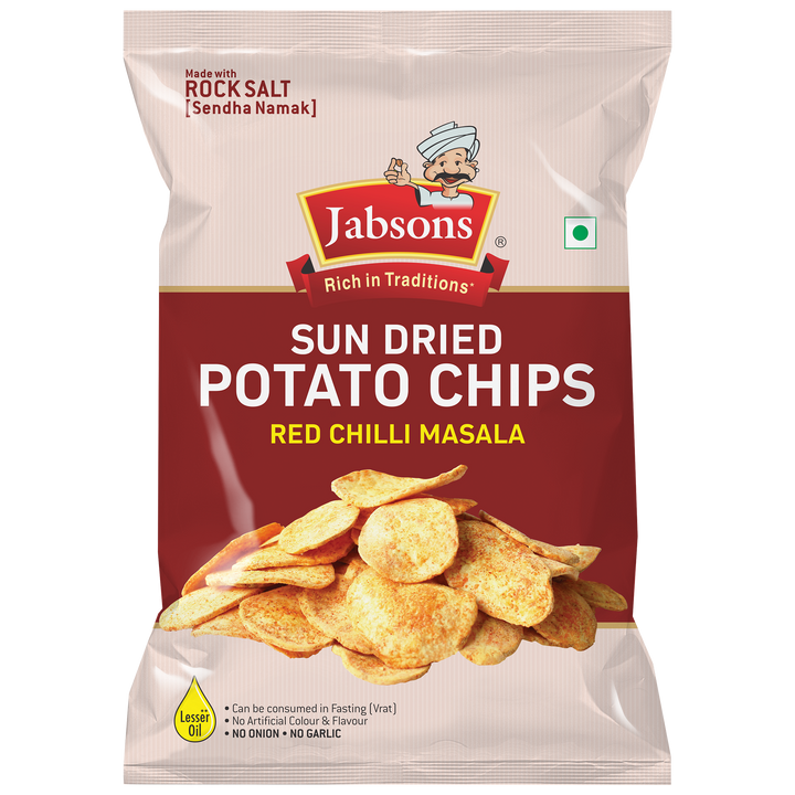 Jabsons Sundried Potato Chips - Red Chilli Masala
