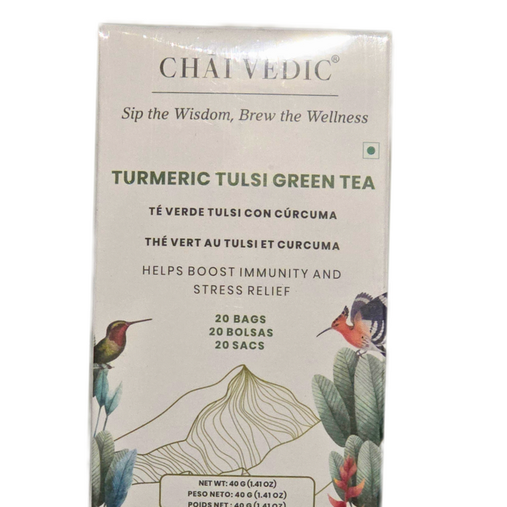 Chai Vedic Turmeric Tulsi Green Tea 20 Bags