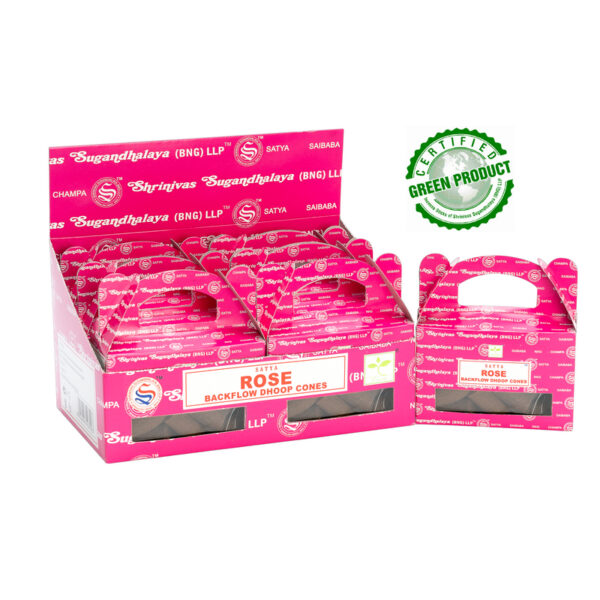 Rose Back Flow Cone Incense 24pcs