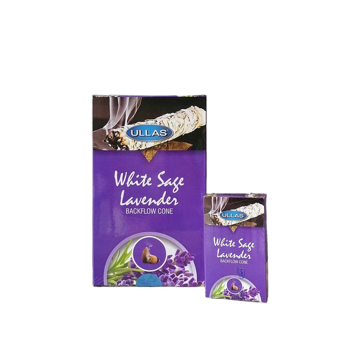 White Sage Lavender Cone Incense 10pcs