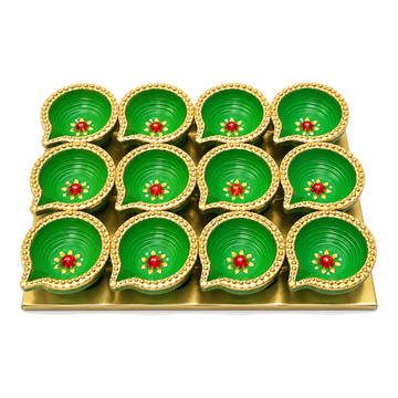 Zielone Shri Diya zestaw 12 sztuk CD-422