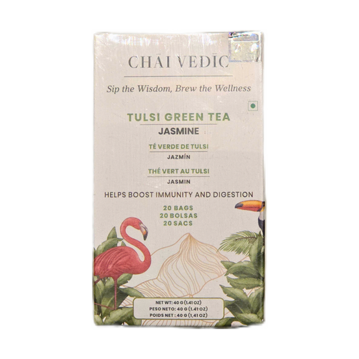 Chai Vedic Tulsi Green Tea Jasmine 20 Teabags