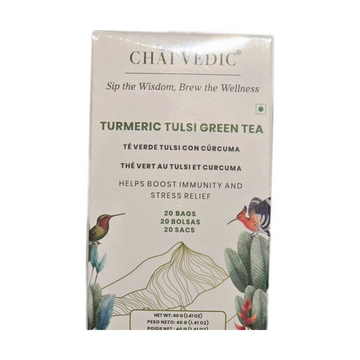 Chai Vedic Turmeric Tulsi Green Tea 20 Bags