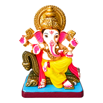 Gliniana figurka Visarjan Ganesh 12 cali