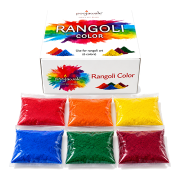 Proszek do rangoli 300 g – 6 kolorów