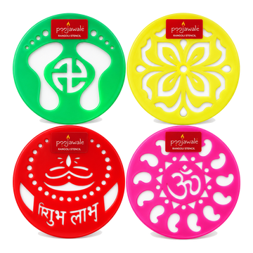 Szablon PVC do rangoli 4″ – assorted
