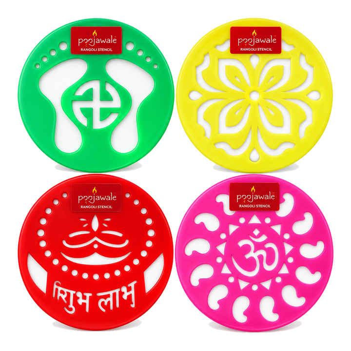 Szablon PVC do rangoli 4″ – assorted