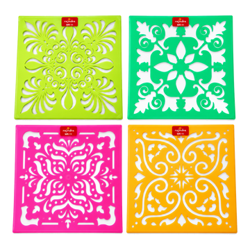 Szablon PVC do rangoli 10″ – assorted