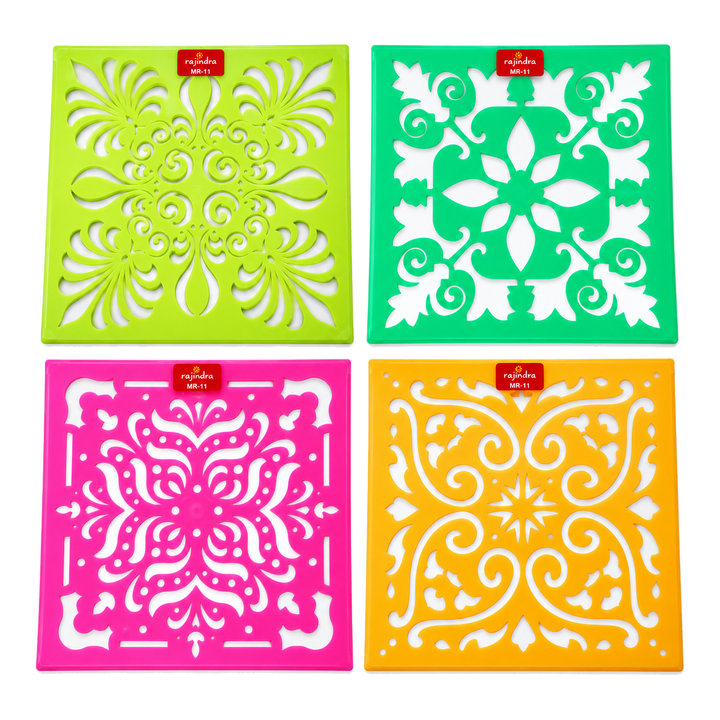 Szablon PVC do rangoli 10″ – assorted